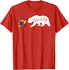 Matching Family Autism Awareness Shirts Daddy Bear Autism Awareness month Dad Grandpa Men Gift T-Shirt - Red