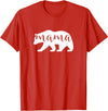 The Persnickety Owl Family Bears #1 Mama Bear Shirt Mama Bear T-Shirt Mama Mom Mommy Tee Shirt T-Shirt - Red