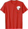 Niedliche Eisbär-Geschenke Polar Bear in Bag Funny Polar Bear in Bag T-Shirt - Red