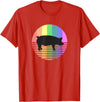 Animal Pride Retro Pig Gay Pride Vintage 80s Rainbow Pig Farm Animal Gift T-Shirt - Red