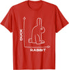 Duck - Rabbit - Funny - Joke - Bunny - Optical Illusion -Pun T-Shirt in Red