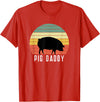 Pig Farmer for Men Women Kids Boys Girls Pig Dad - Daddy Farmer Farming Farm Pork Animal Livestock T-Shirt - Red
