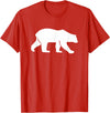 Walking Polar Bear T-Shirt - Red