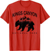 Retro Kings Canyon National Park Tees Vintage Kings Canyon National Park Bear Souvenir T-Shirt - Red