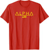 Mens ALPHA Gym Rabbit Workout Bodybuilding Fitness Yellow T-Shirt in Red