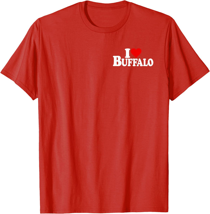 LOVE OF BUFFALO HEART CITY APPAREL I LOVE HEART BUFFALO NY T-Shirt - Red