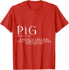 Bacon FH Pig, A Magical Creature That Turns Vegetables Into Bacon --- T-Shirt - Red