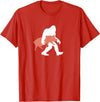 Triple G Mavs Bigfoot Carrying Pig Shirt, Funny Cute Sasquatch Gift T-Shirt - Red