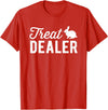 Rabbit Treat Dealer Funny Humor Bunny Treats Rabbit Owner T-Shirt in Red