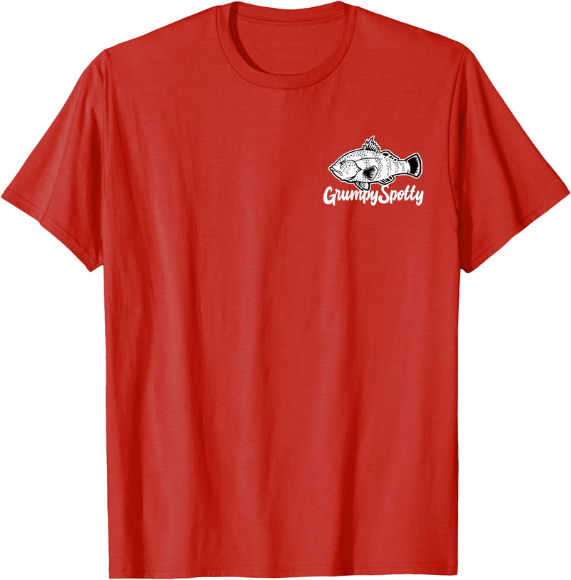 Grumpy Spotty Apparel Grumpy Spotted Bay Bass Everyday Shirt T-Shirt - Red
