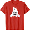 Polar Bear Tees and Cute Quotes Bearly Awake Polar Bear Tshirt Gift for Winter Bear Lover T-Shirt - Red