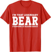 Bear Gifts Bear Tee Men Name Birthday Gifts Bear Personal Name Funny Bear T-Shirt - Red