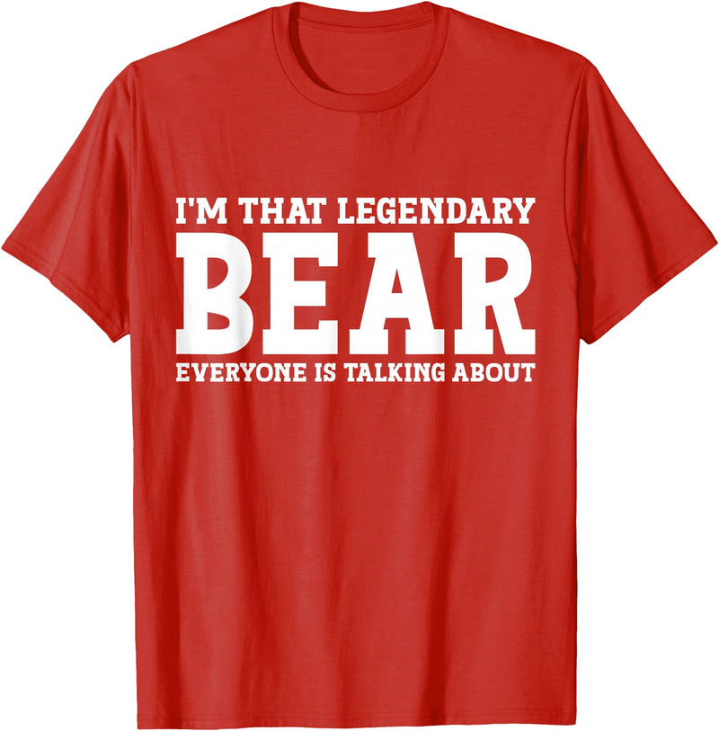 Bear Gifts Bear Tee Men Name Birthday Gifts Bear Personal Name Funny Bear T-Shirt - Red