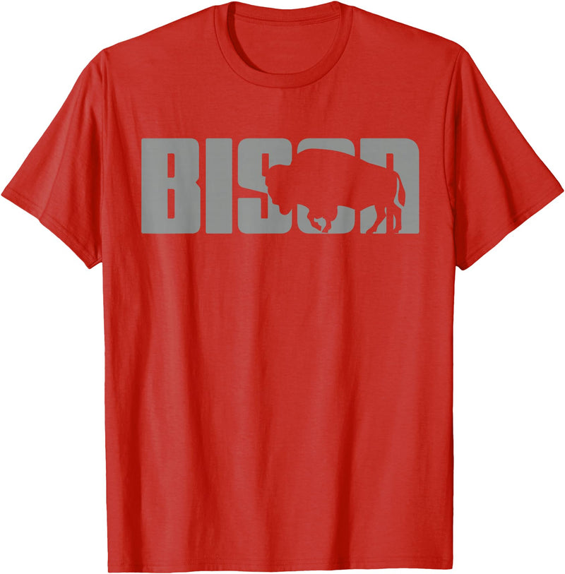 Bison Buffalo Apparel Bison Lover Buffalo Clothing - Buffalo Bison T-Shirt - Red