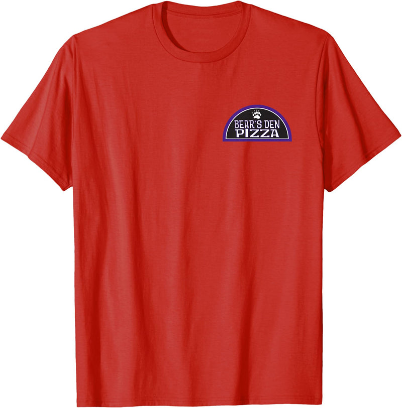 BDP Bears Den Pizza Employee Shirt T-Shirt - Red