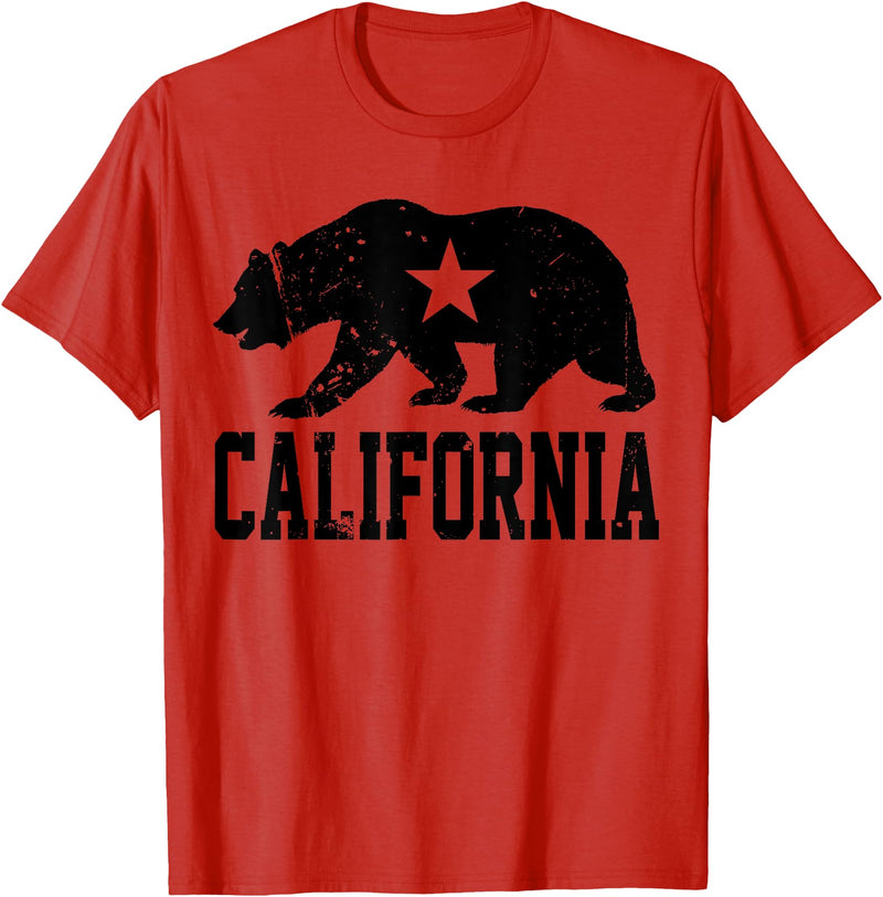 Miftees California Republic Bear T-Shirt - Red