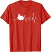 Bunny Heartbeat Pulse Rabbit T-Shirt in Red