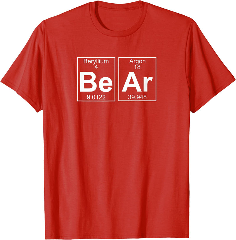 Gay Bear Pride T-Shirts Bear Periodic Table - Gay Bear Pride T-Shirt T-Shirt - Red