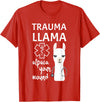 Funny Ministry Of Trauma Llama Alpaca Your Wound Llama Lover T-Shirt - Red