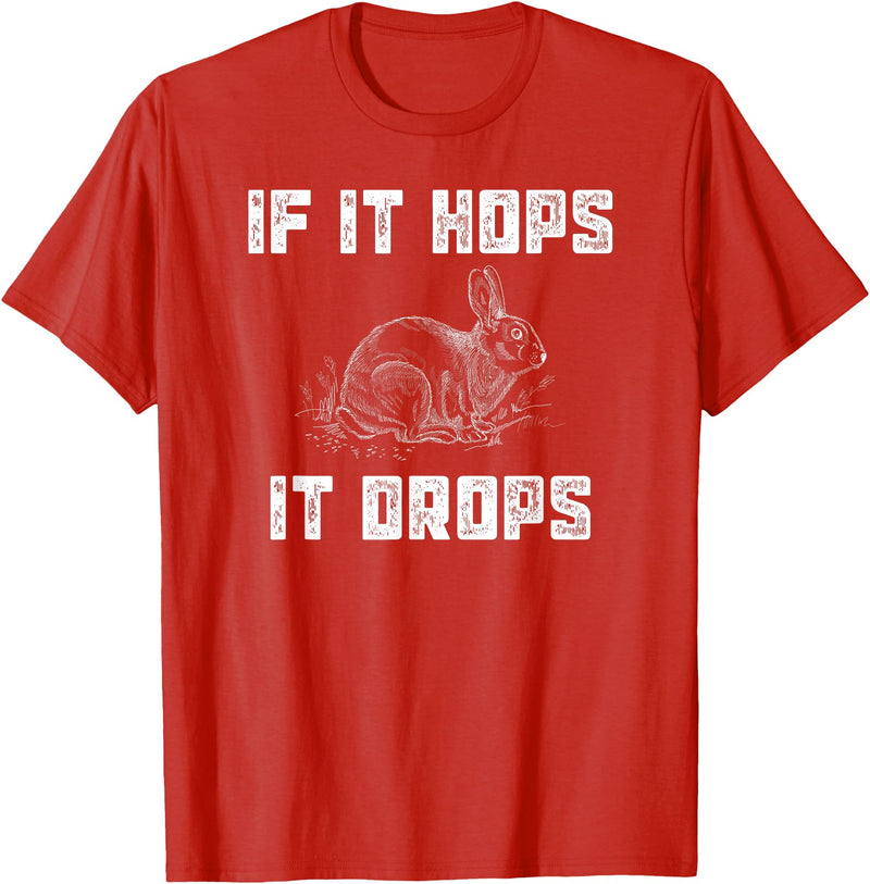 Funny Rabbit Hunting - Great Sarcastic Hunter Gift T-Shirt in Red