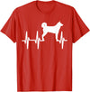 Hundekarelische Bärn-Liebhaber-Geschenke Karelian Bear Heartbeat Dog Mum Dad Pet Gift T-Shirt - Red