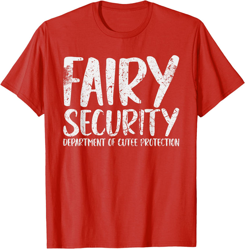 Halloween Mega Warehouse Fairy Security Vintage Group Couples Matching Halloween T-Shirt - Red