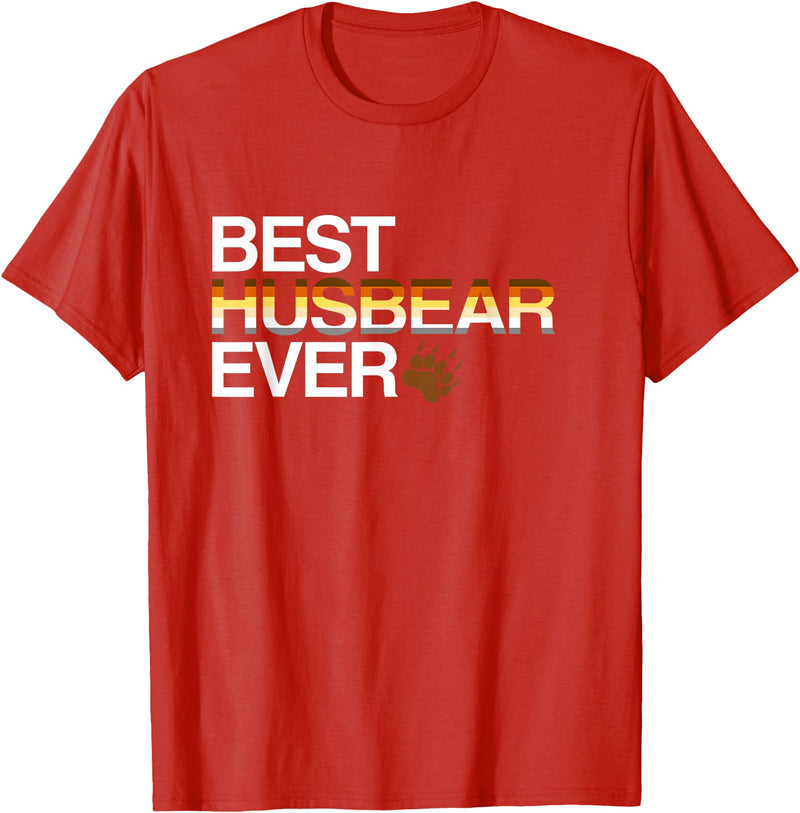 LGBT Love is Love Gay Bear Shirts Gay Bear Tee The Best Husband of All Time T-Shirt - Red