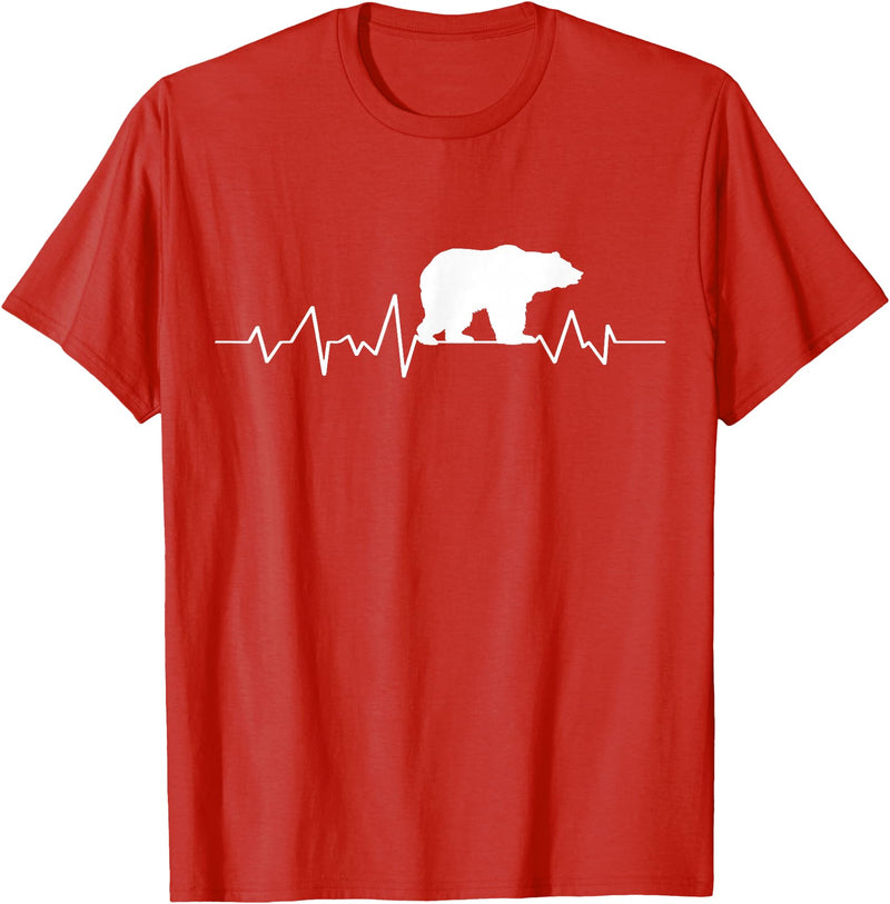 bear heartbeat t shirt Bear Heartbeat T-Shirt T-Shirt - Red