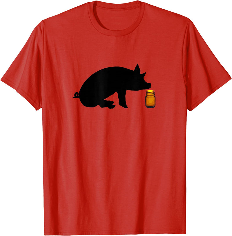 Bear Daddy Little Brown Bottle Popper Pig Head Cleaner Gay Mens T-Shirt T-Shirt - Red