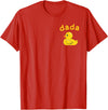 Dada Duck Birthday Rubber Duck Boy Girl Kids Family Matching T-Shirt - Red
