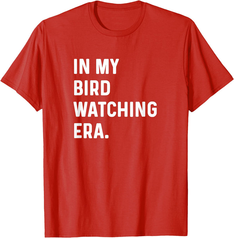 Bird Watching for Men Women Boys Girls by Jess in My Bird Watching Era - Birds Telescope Photography T-Shirt - Red