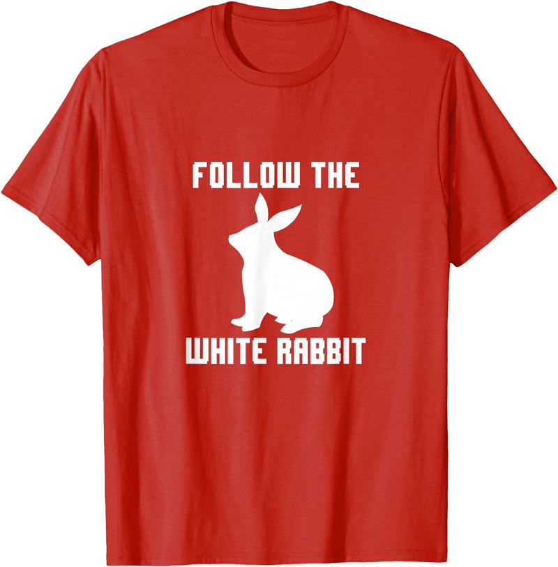 Follow the White Rabbit T-Shirt in Red