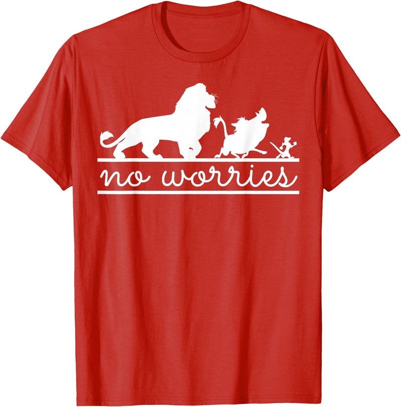 Disney Lion King No Worries Silhouette Trio T-Shirt - Red