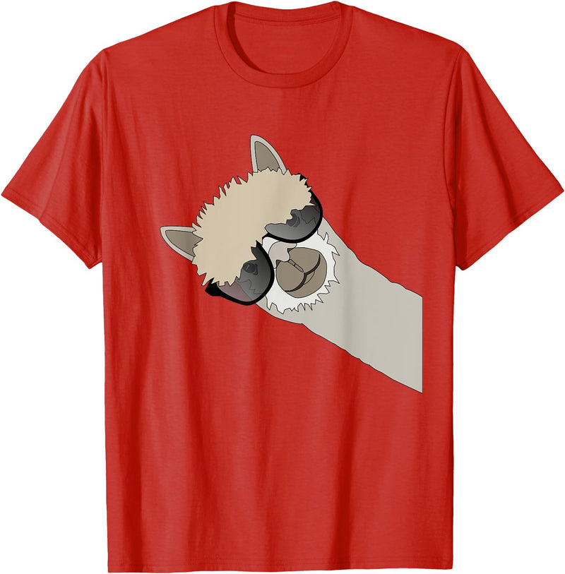 Alpaca Llama Gift Funny Cool Deco Alpaca Llama Gift Funny Cool Llama Deco T-Shirt - Red