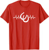 Horseshoe Horse Heartbeat Apparel Heartbeat Horse Lover Clothing - Horse Heartbeat T-Shirt - Red