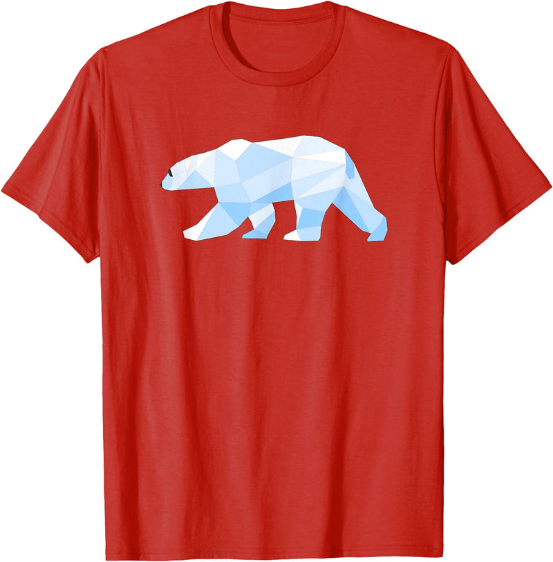 MKaur Cool Polar Bear Pattern Gift for Zoo Animal Lovers T-Shirt - Red