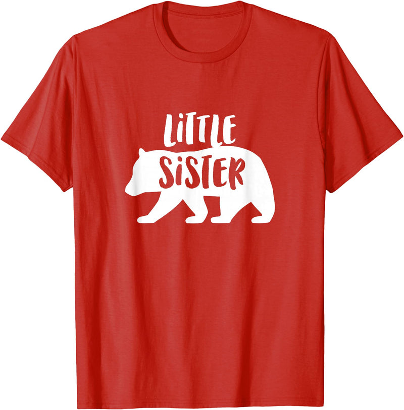 The Persnickety Owl Family Bears #2 Little Sister Bear Shirt Sister Bear T-Shirt Sister Tee T-Shirt - Red