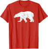 Geometric Patterns By DSMD Cool Polar Bear Geometric Pattern Boho Art Christmas Animal T-Shirt - Red