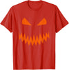 Halloween Designs. Pumpkin Jack O Lantern Scary Face Halloween Costume Graphic T-Shirt - Red