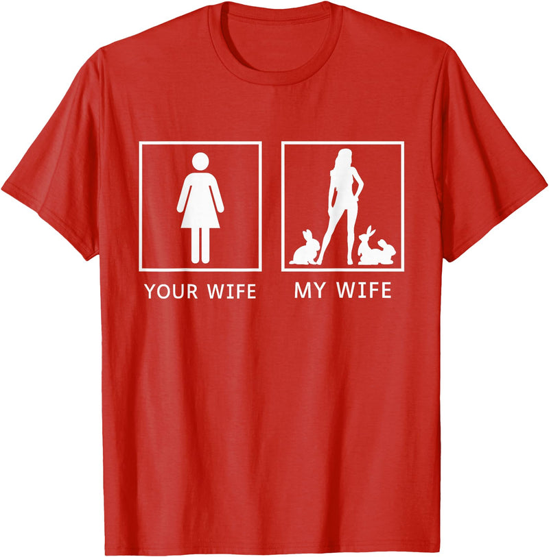 Your Wife My Wife Bunny Rabbit T-Shirt in Red