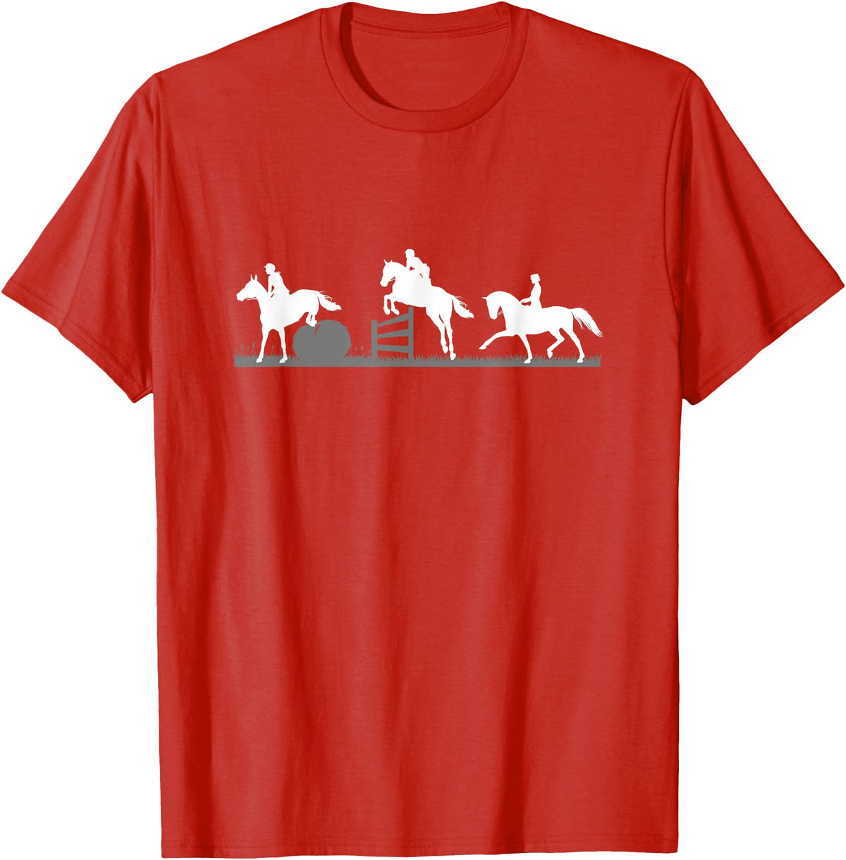 Horse Jumping and Eventing Horses Tee's Event Horses T-Shirt Horse Jumping and Dressage T-Shirt - Red