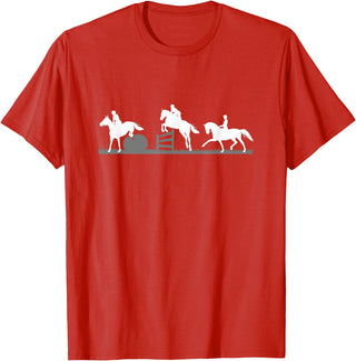 Horse Jumping and Eventing Horses Tee's Event Horses T-Shirt Horse Jumping and Dressage T-Shirt - Red