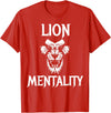 Lion Judah Shirts Animal Tees Lion Mentality Animal T-Shirt King Tees T-Shirt - Red