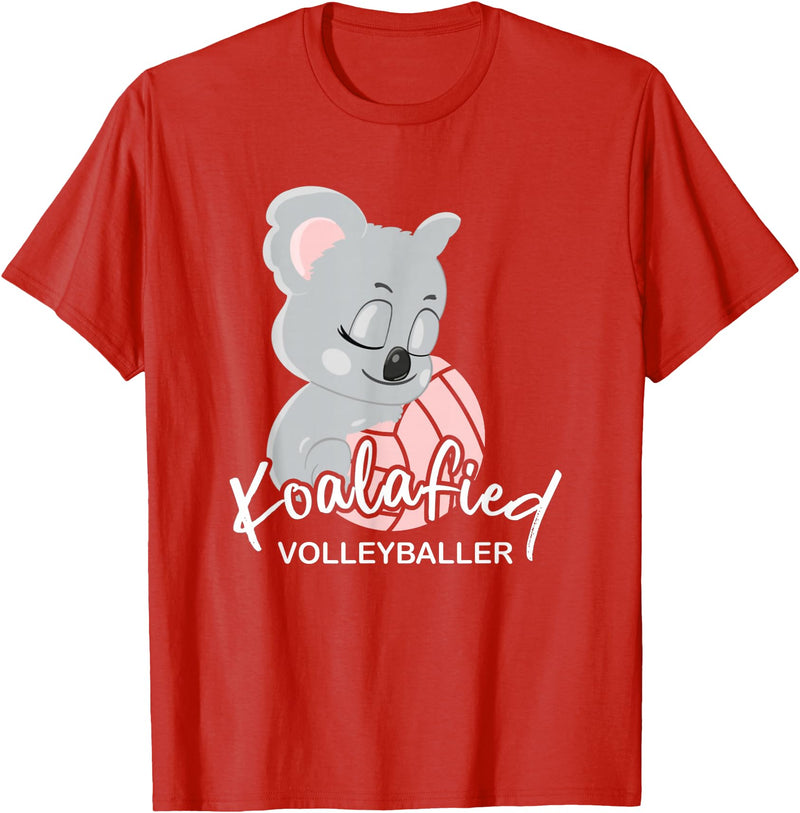 FIDORATIS koalafiziert Koala Bär Shirts Geschenke Koalafied Women's Volleyballer I Volleyball Beach Volleyball T-Shirt - Red