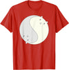 Cool Chibi Anime Ying Yang Zen Polar Bears Tee Cool Anime Polar Bears Chibi Kawai Manga Ying Yang Zen Tee T-Shirt - Red