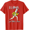 Llama Shirts For The Whole Family Co. Llama Just Killed A Man, Funny Singing llama Parody Gift T-Shirt - Red