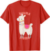 Cute Llama Shirts Drama Llama T-Shirt for Adults and Kids T-Shirt - Red