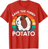 Guinea Pig Shirts For Men Women Kids Gift Guinea Pig Save Furry Potato Cavy Pet Owner Women Kids Men T-Shirt - Red