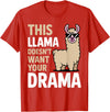 Llama Gift Llama Lover Accessories & Lama Stuff Funny Llama Design for Men Women Kids Llama Lover Llama T-Shirt - Red