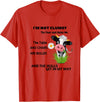 Funny Cow I'm Not Clumsy The Floor Cow I'm Not Clumsy The Floor Just Hates Me The Table T-Shirt - Red